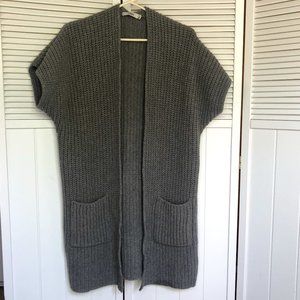 0039 Italy Wool Cashmere Blend Short Sleeve /  Long Cardigan
